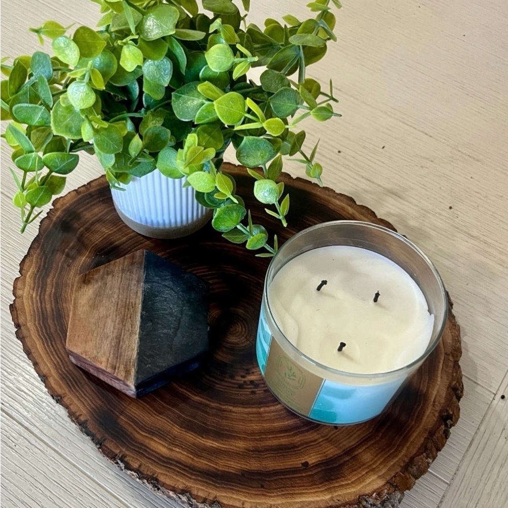 Rustic Wood Slice Riser-Plant Stand-Serving Platter Handmade - Picture 2 of 9